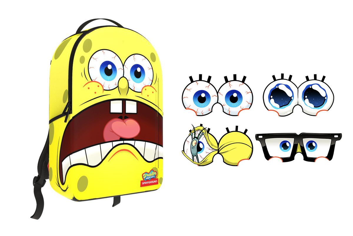 Sprayground Spongebob Removable Eyes DLXR Backpack B7302