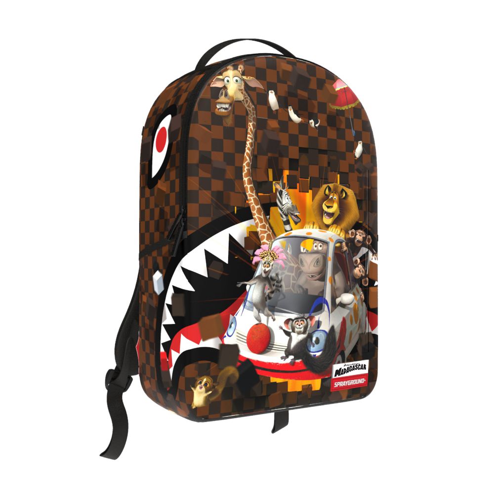 Sprayground Madagascar Checker Smash DLXSV Backpack B7681
