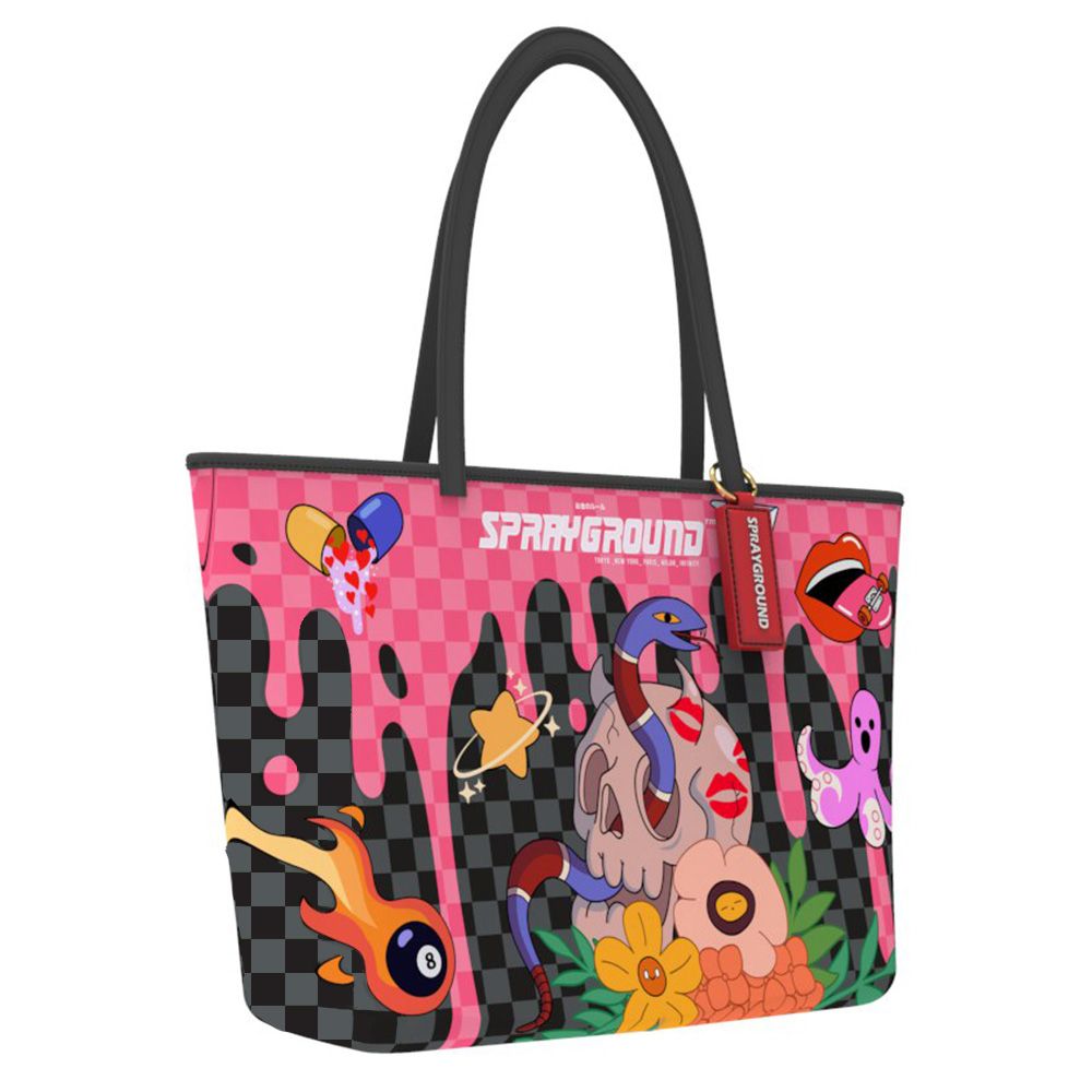 Sprayground WTF Skull Drip Tote T7862