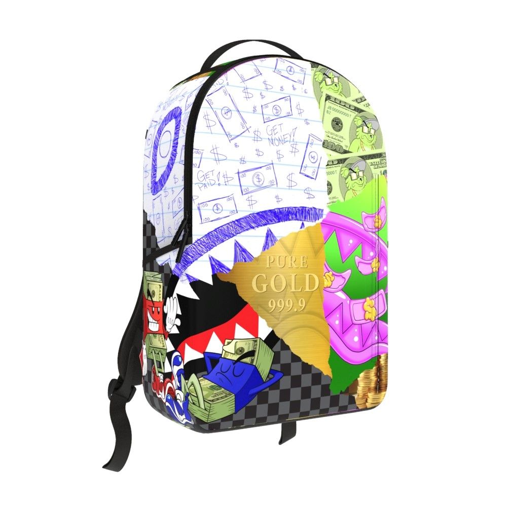 Sprayground Mean Money Collage Backpack B8308