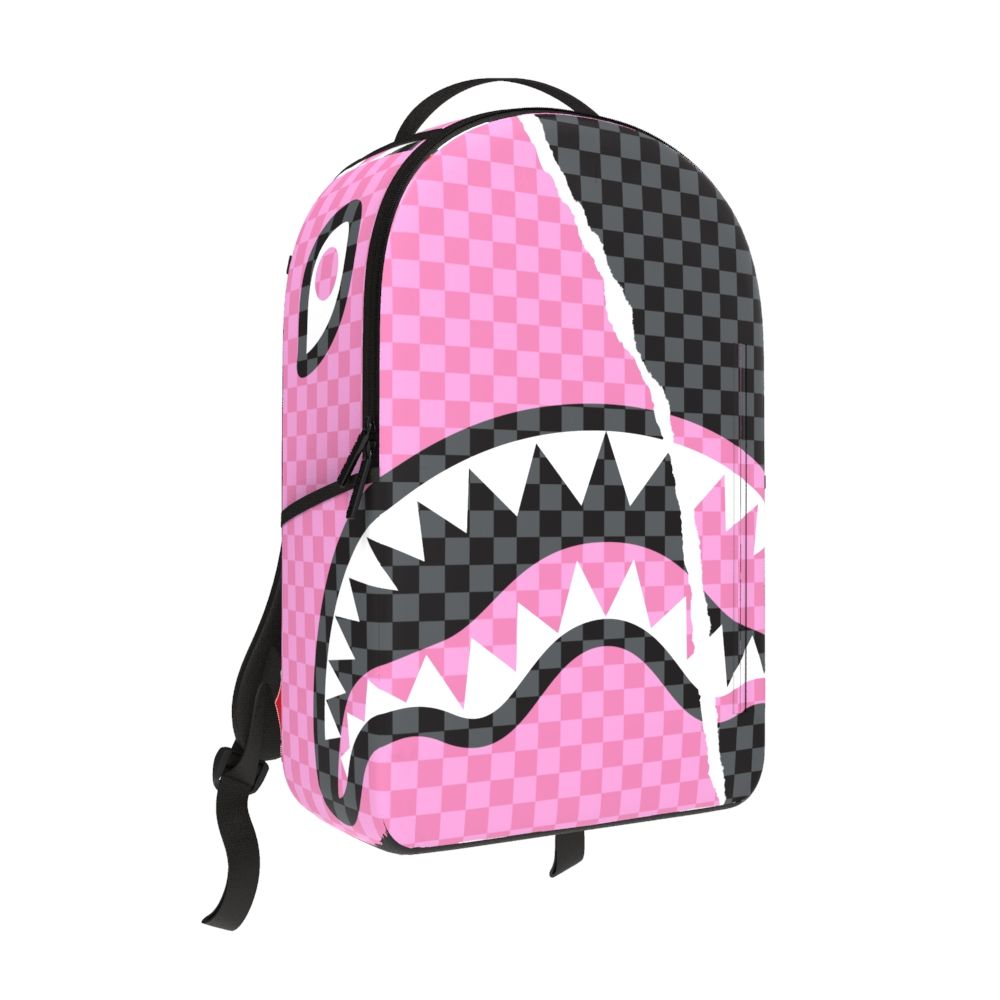 Sprayground Pink And Black Tear Sip Backpack B7692
