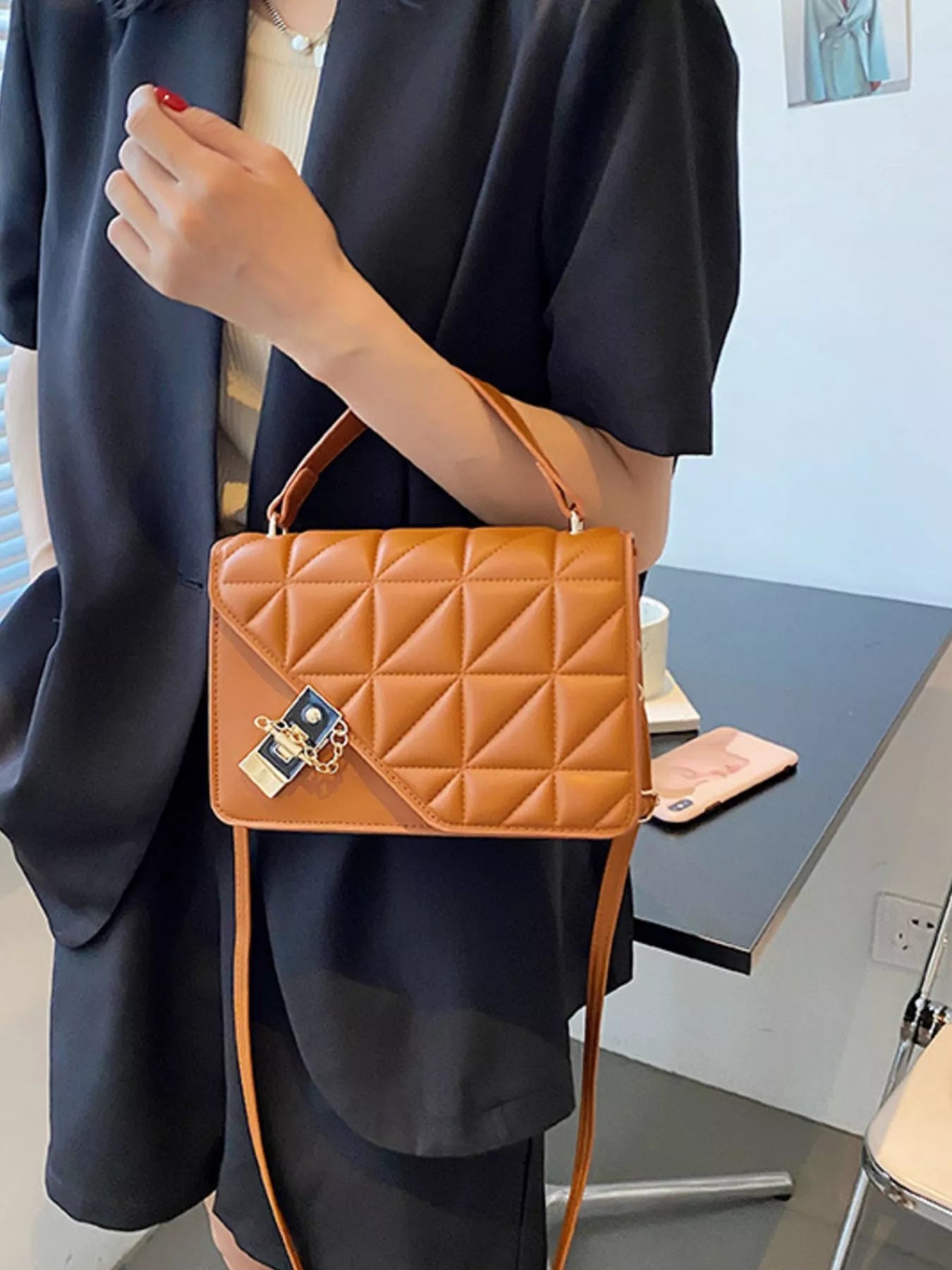 Quilted Flap Crossbody Bag