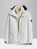 Men's Plus Size Zip Up Waterproof Hooded Jacket