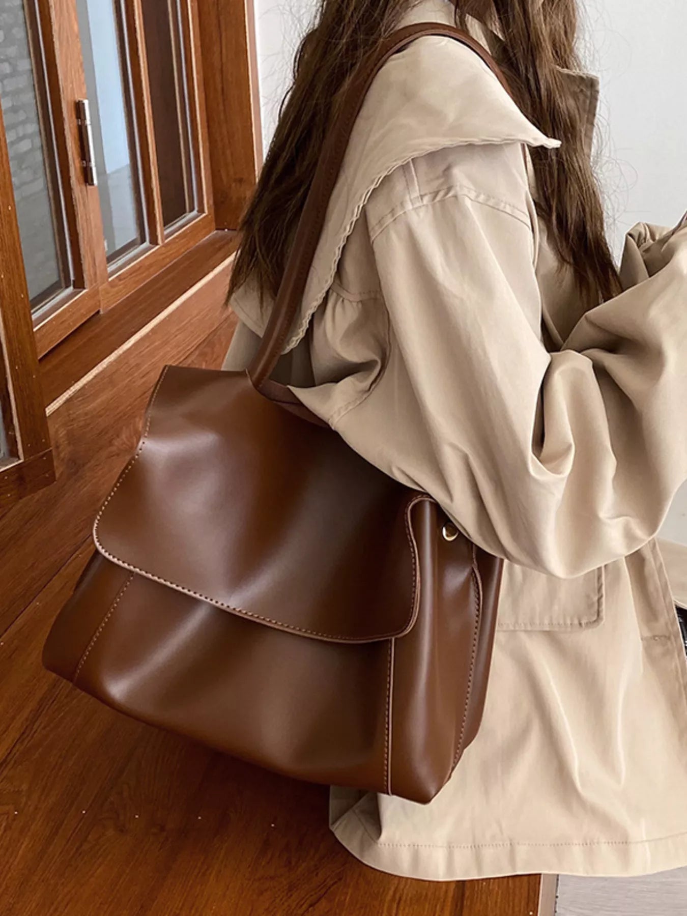 Flap Closure Crossbody Bag