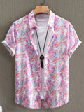 Men's Printed Short Sleeve Casual Shirt