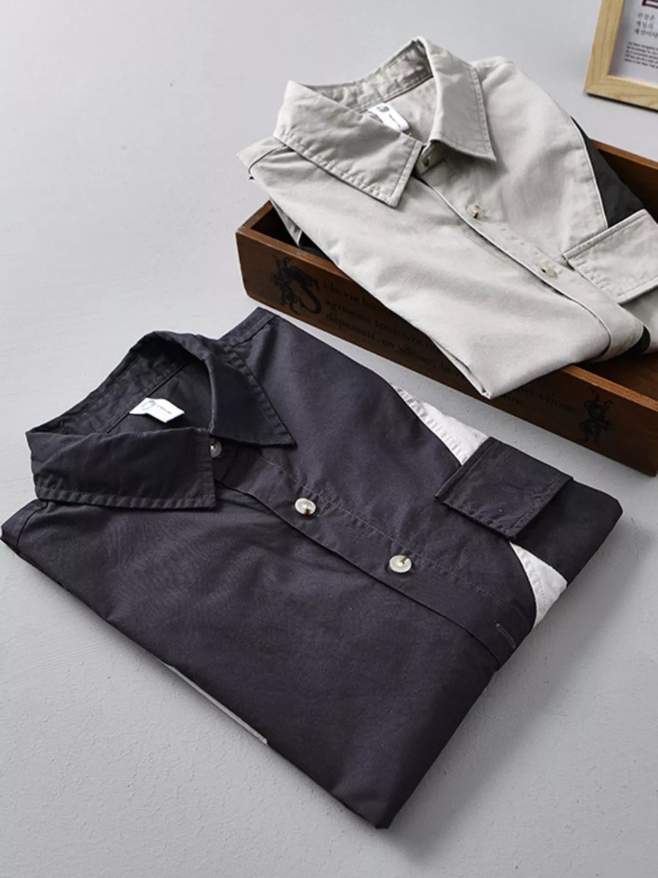 Men's Plus Size Casual Color Block Short Sleeve Shirt