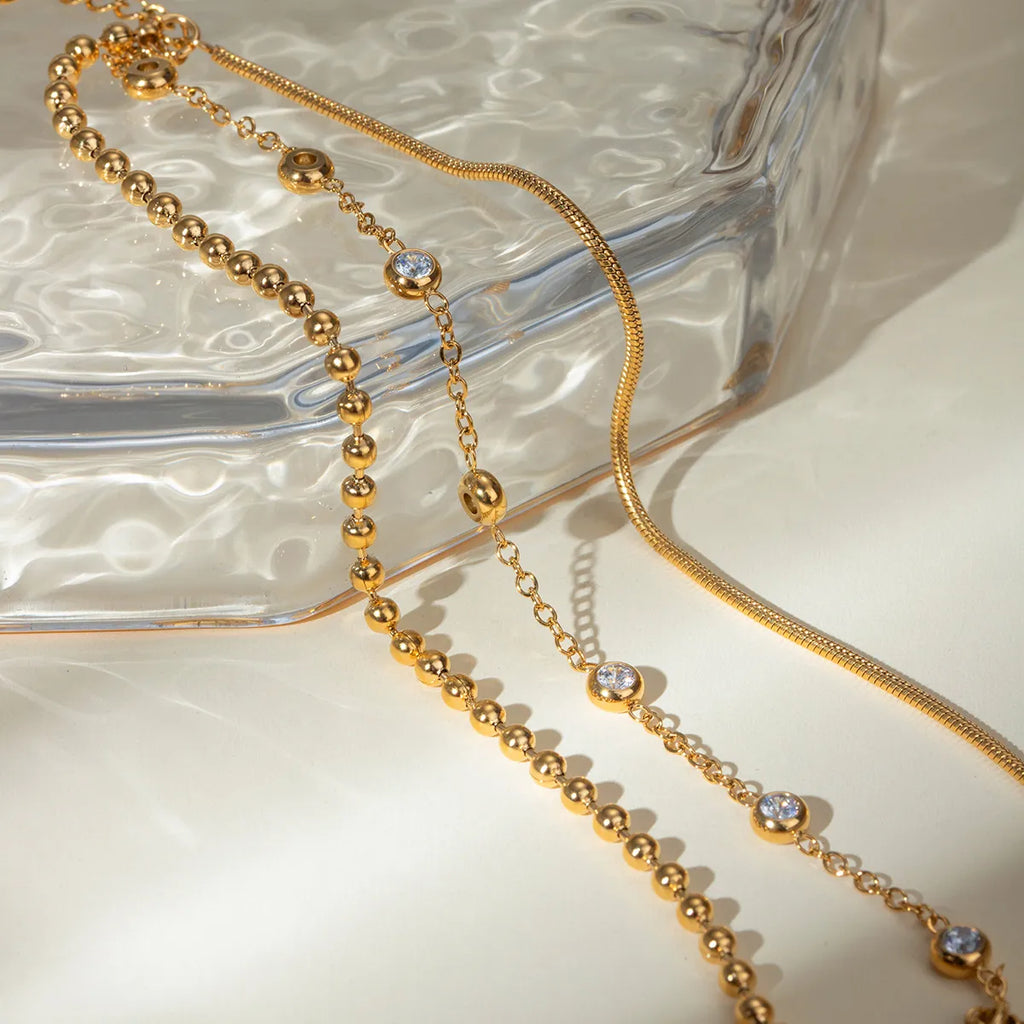 18K Gold-Plated Layered Inlaid Zircon Bracelet