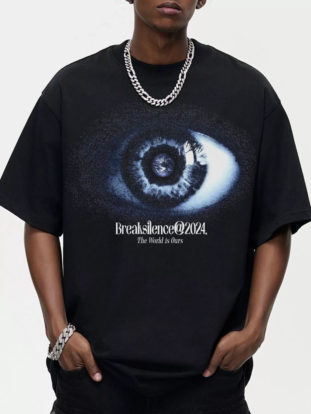 Men's Graphic Round Neck Oversized T-Shirt