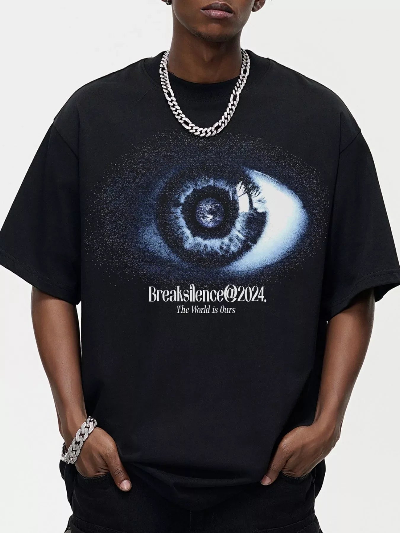 Men's Graphic Round Neck Oversized T-Shirt
