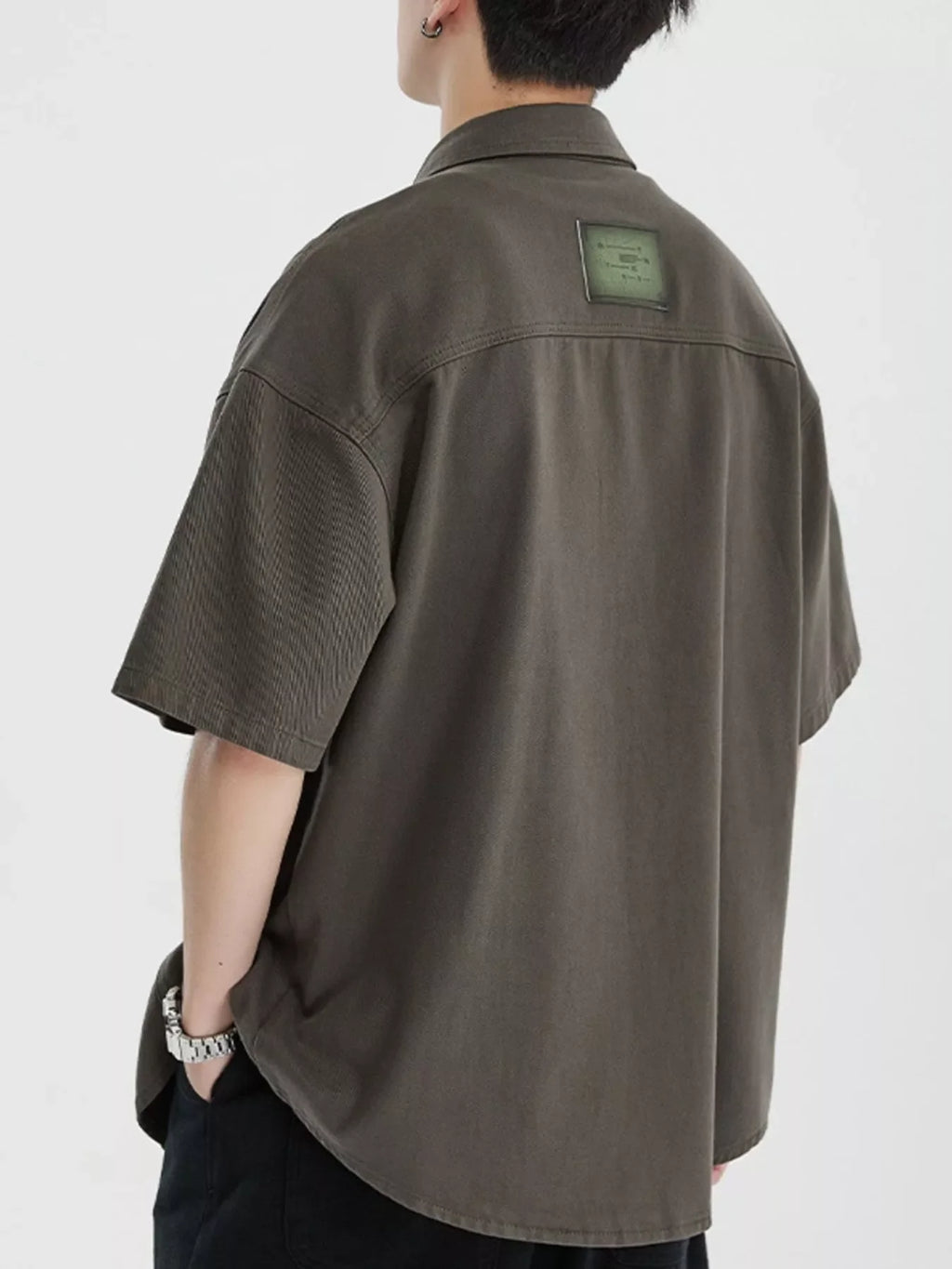 Men's Full Size Button Up Half Sleeve Shirt Plus Size