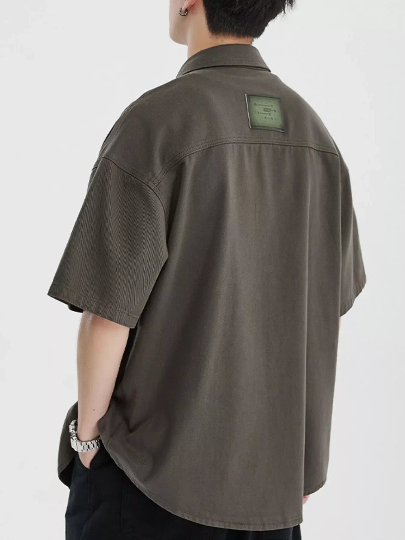 Men's Full Size Button Up Half Sleeve Shirt Plus Size