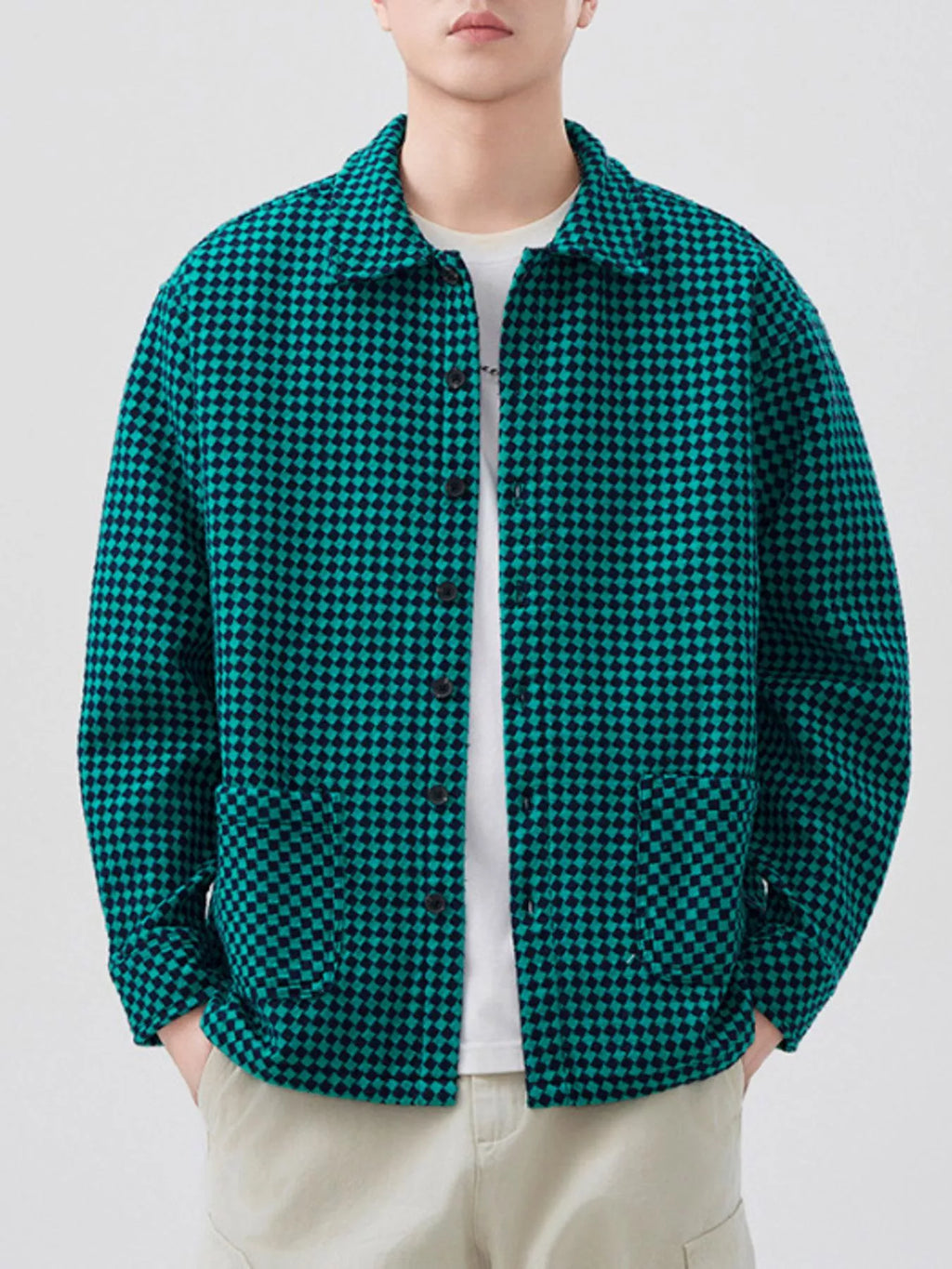 Men's Plus Size Button Up Long Sleeve Shirt