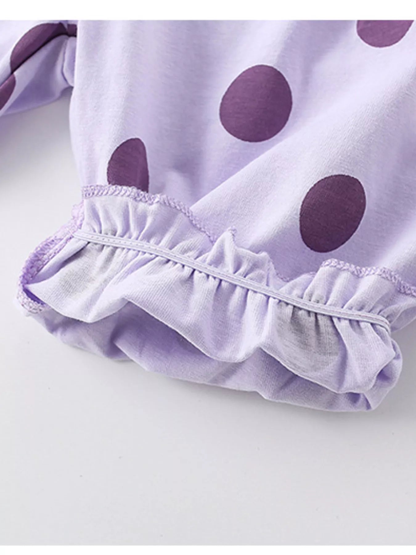 Children's Polka Dot Ruffle Sleeve Top & Shorts Set