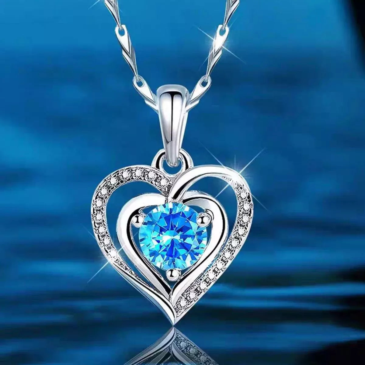 925 Sterling Silver Heart Pendant Necklace
