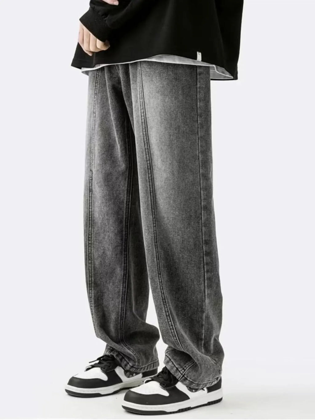 Men's Plus Size Wide Leg Relaxed Fit Jeans