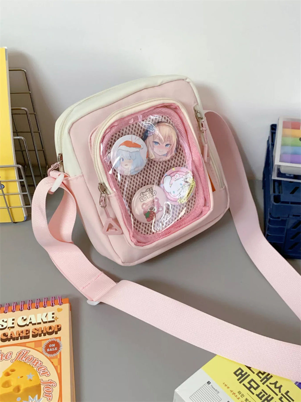 Badge Display Crossbody Bag