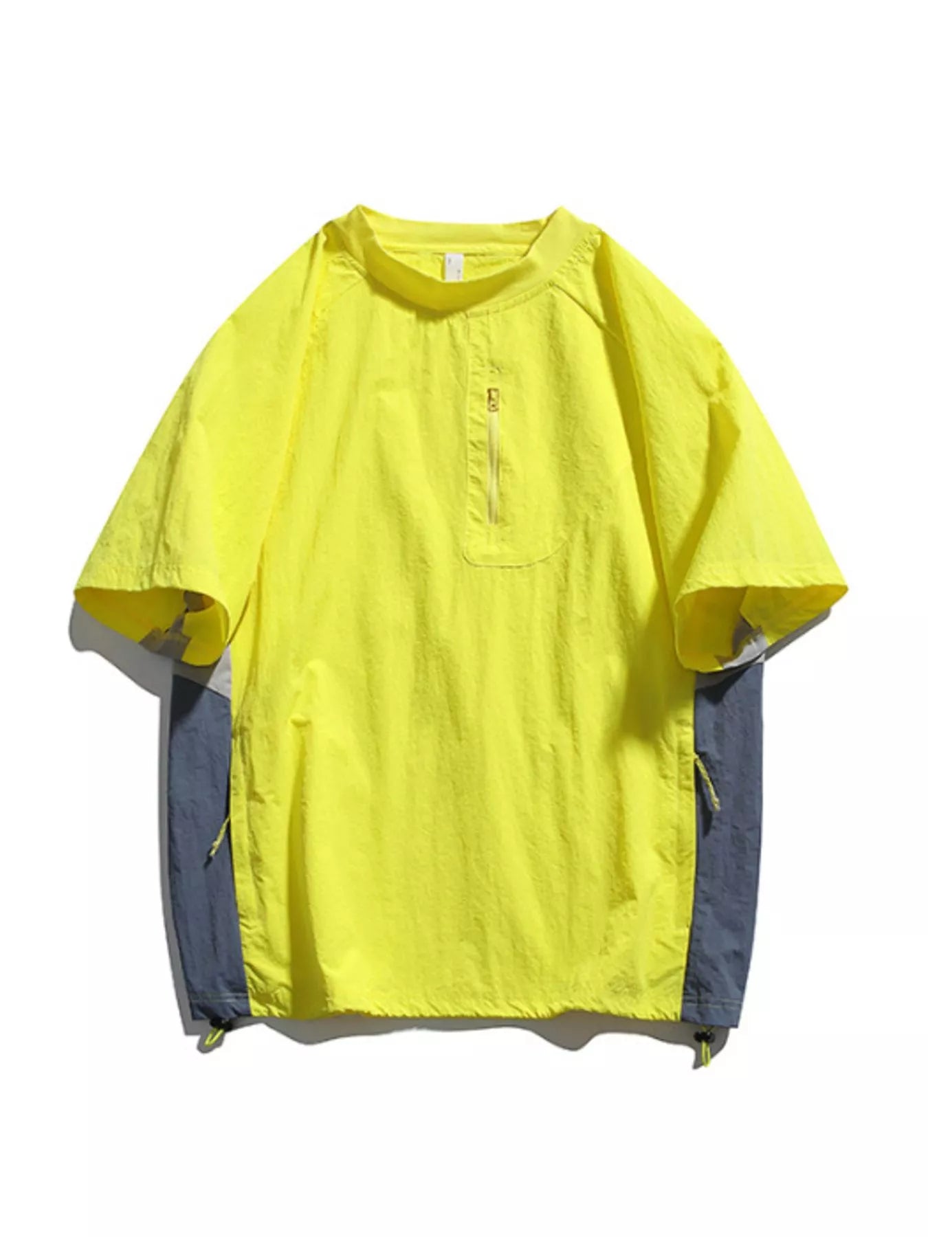 Men's Contrast Round Neck Short Sleeve T-Shirt