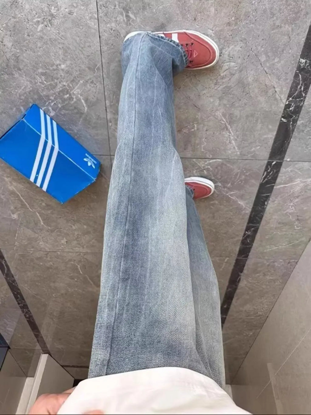 Men's Full Size Vintage Wash Straight Leg Jeans Plus Size