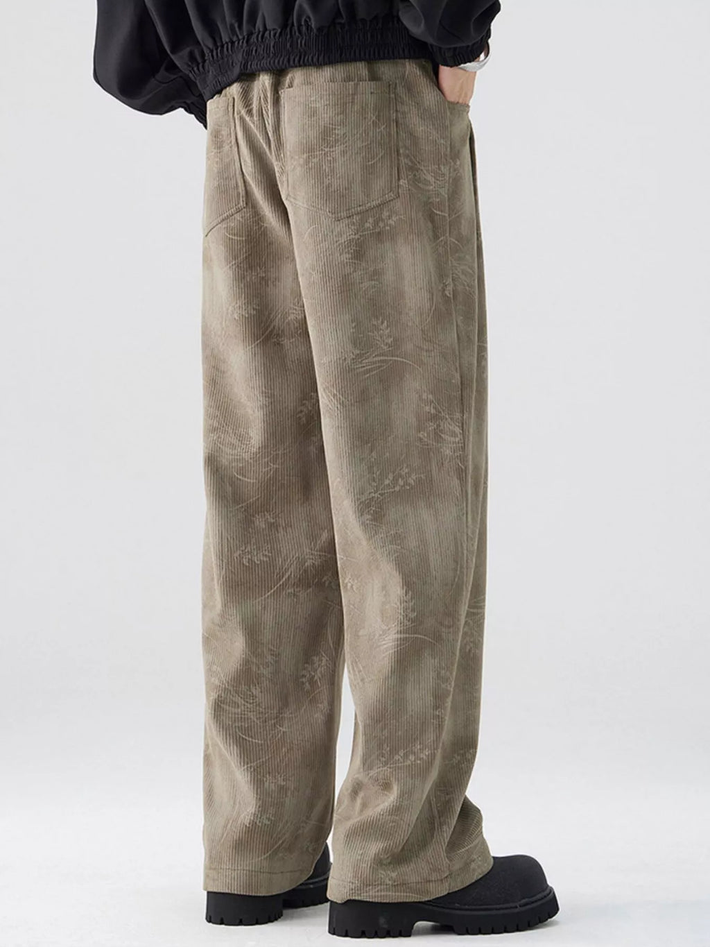 Men's Full Size Wide-Leg Relaxed Fit Pants Plus Size