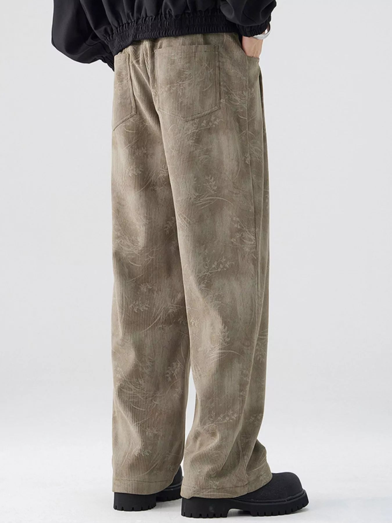Men's Full Size Wide-Leg Relaxed Fit Pants Plus Size