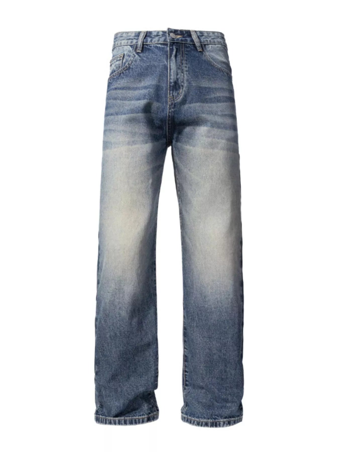 Men's Vintage Wash Wide Leg Jeans