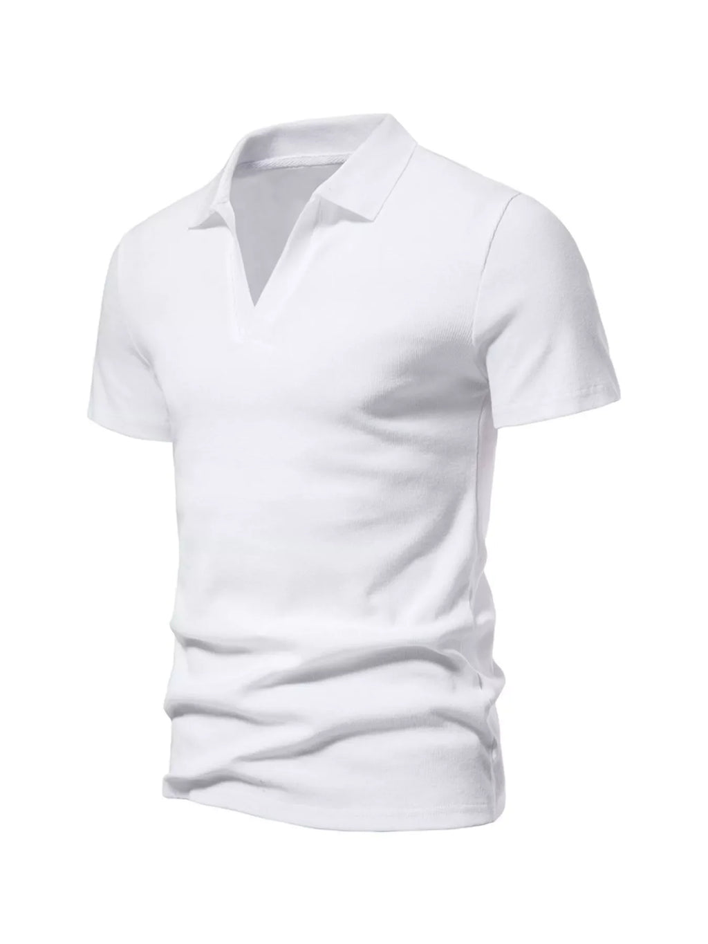 Men's Plus Size Casual Notched Short Sleeve Polo