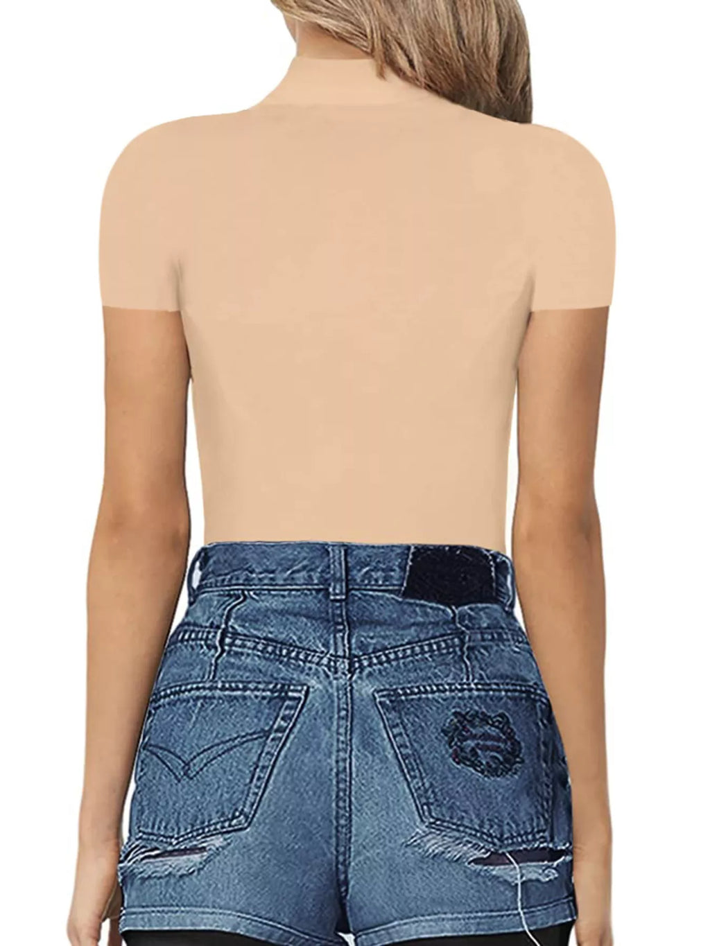 Mock Neck Short Sleeve Bodysuit