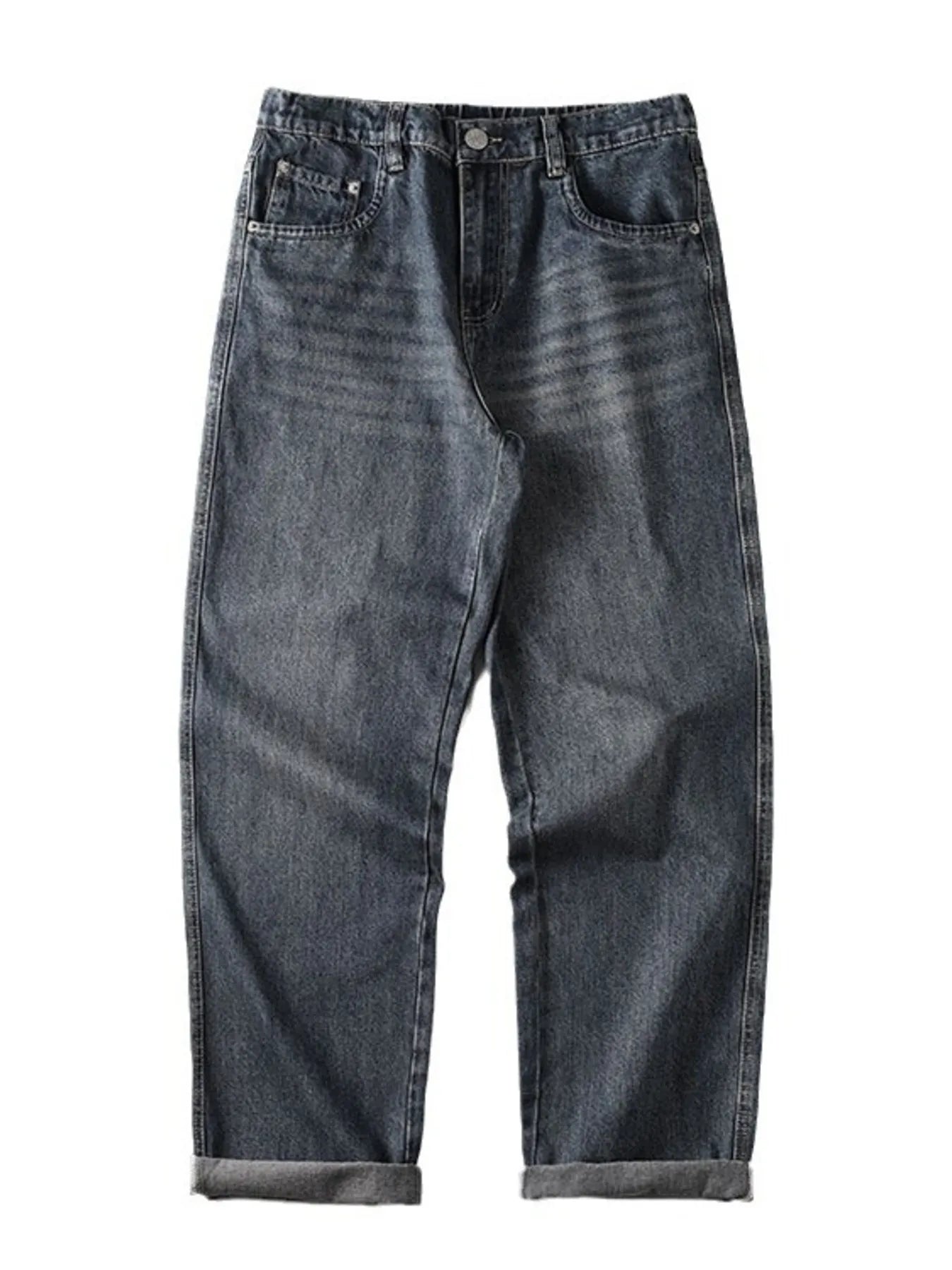 Men's Vintage Wash Wide Leg Jeans