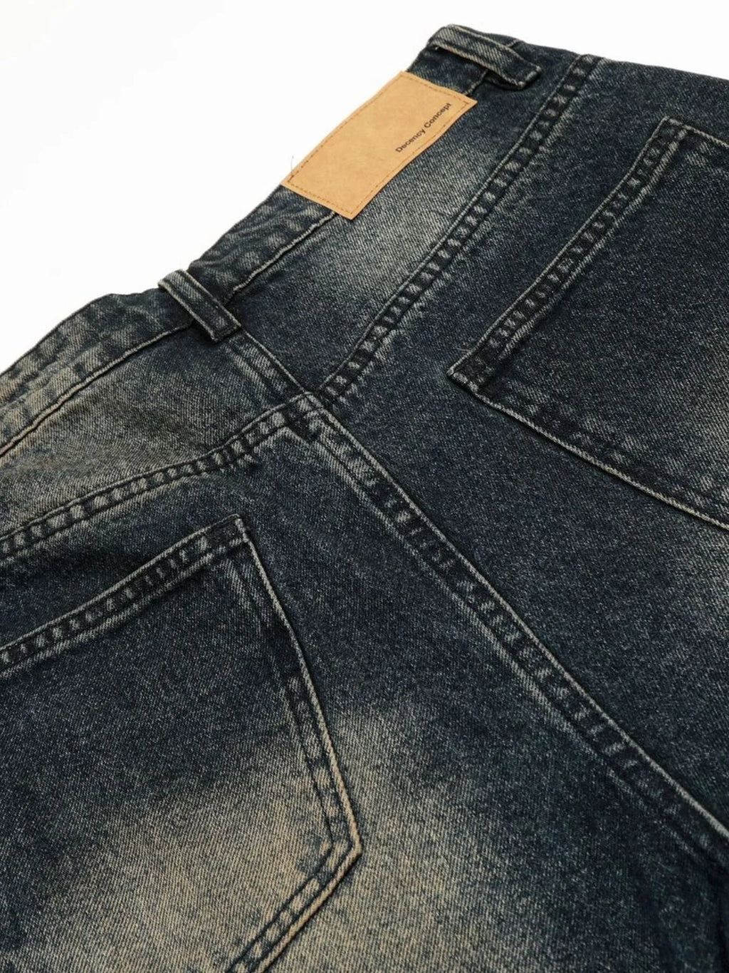 Men's Vintage Wash Wide Leg Capri Jeans