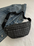 Plaid Pattern Crossbody Bag
