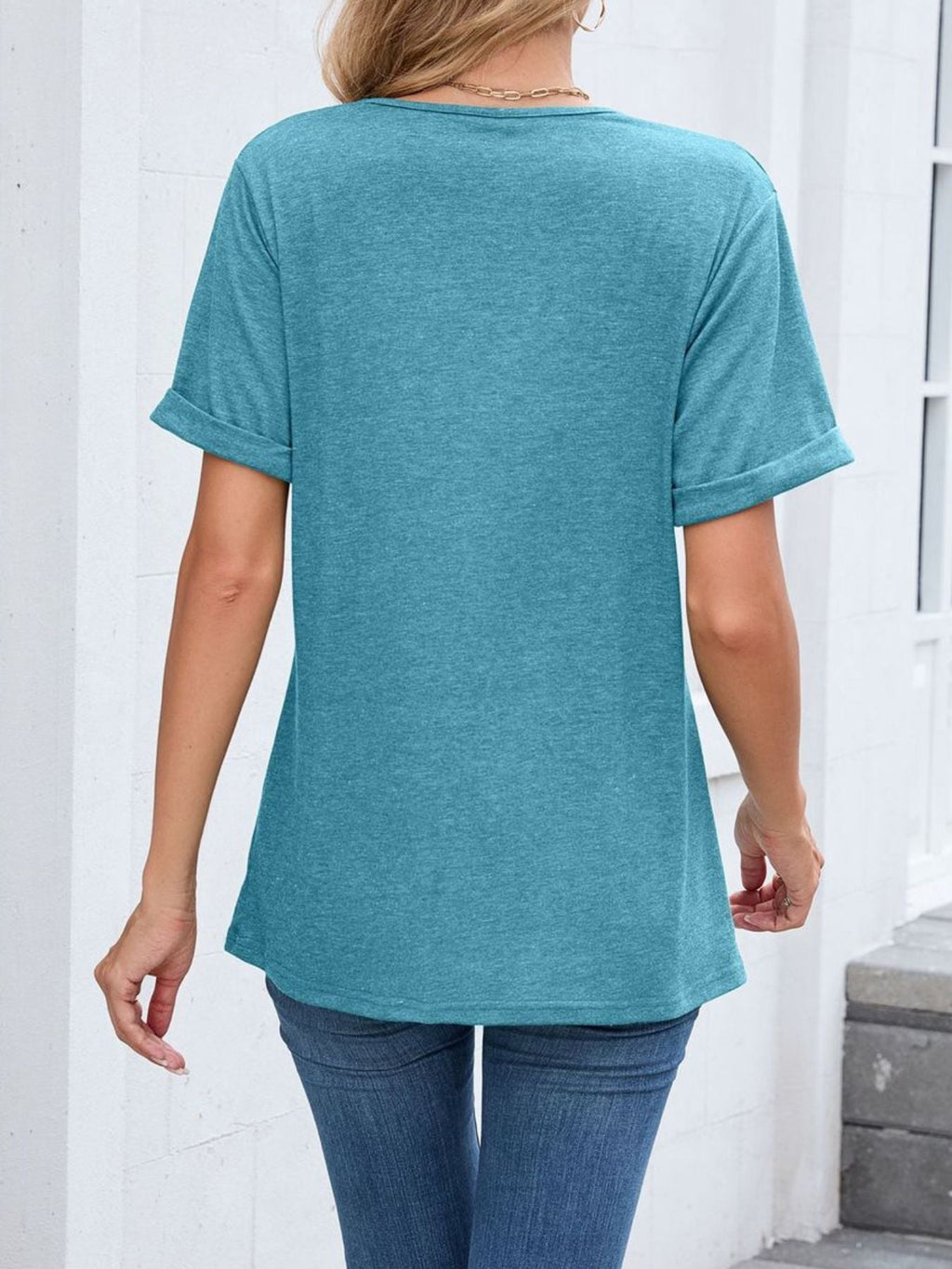 Casual V-Neck Short Sleeve T-Shirt