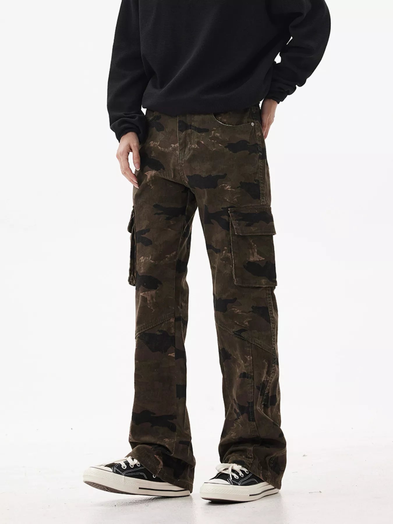 Men's Camo Print Relaxed Fit Cargo Jeans