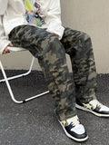 Men's Full Size Camouflage Loose Fit Jeans Plus Wize