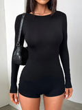 Long Sleeve Ruched Active Romper