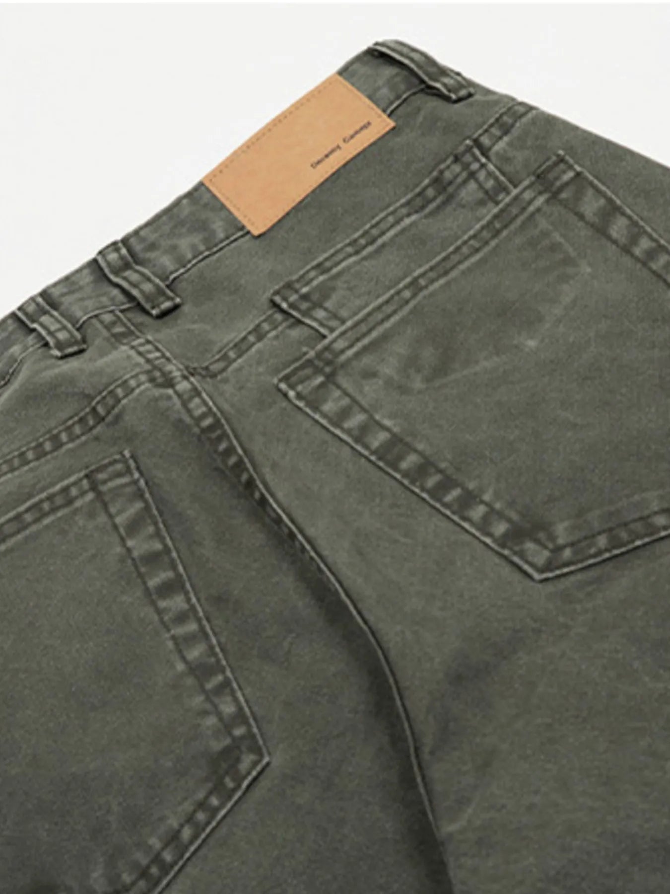 Men's Washed Cargo Wide Leg Jeans