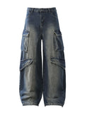 Men's Wide Leg Cargo Jeans