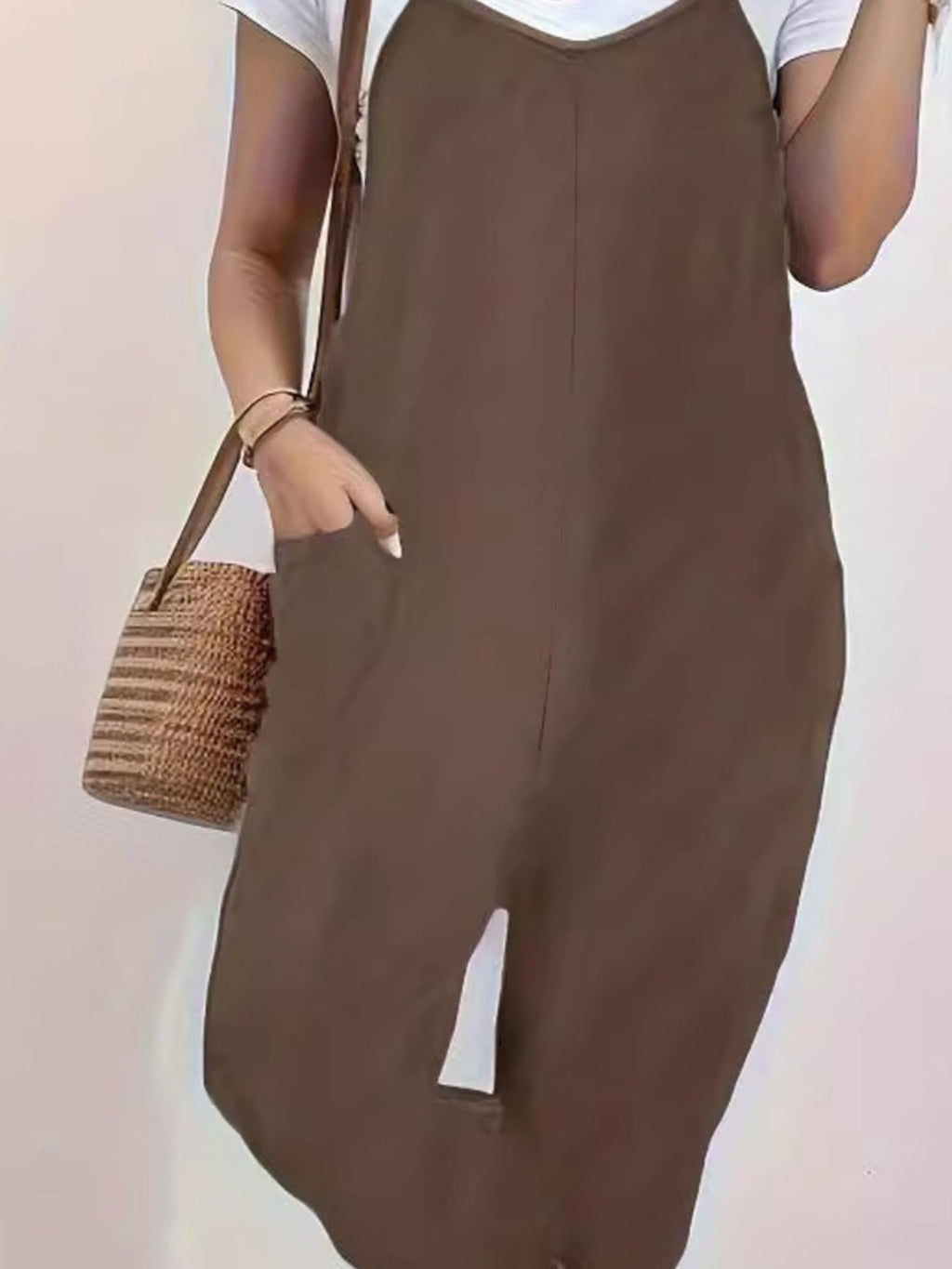 Casual Loose Fit Spaghetti Strap Jumpsuit