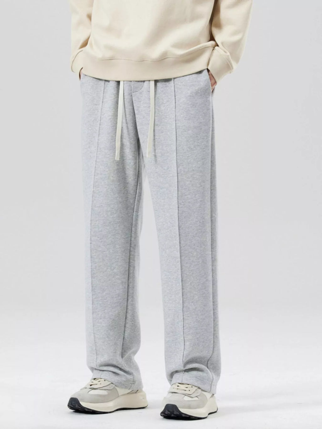 Men's Plus Size Drawstring Wide Leg Pants