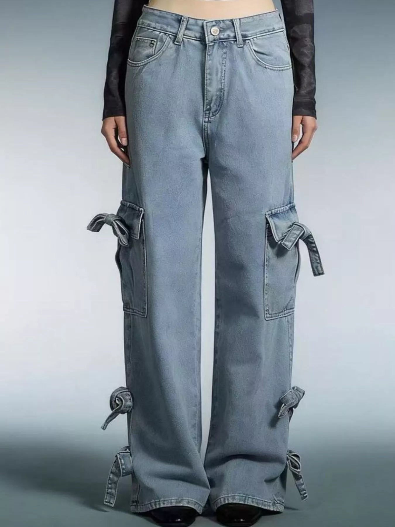 Bow Wide Leg Jeans