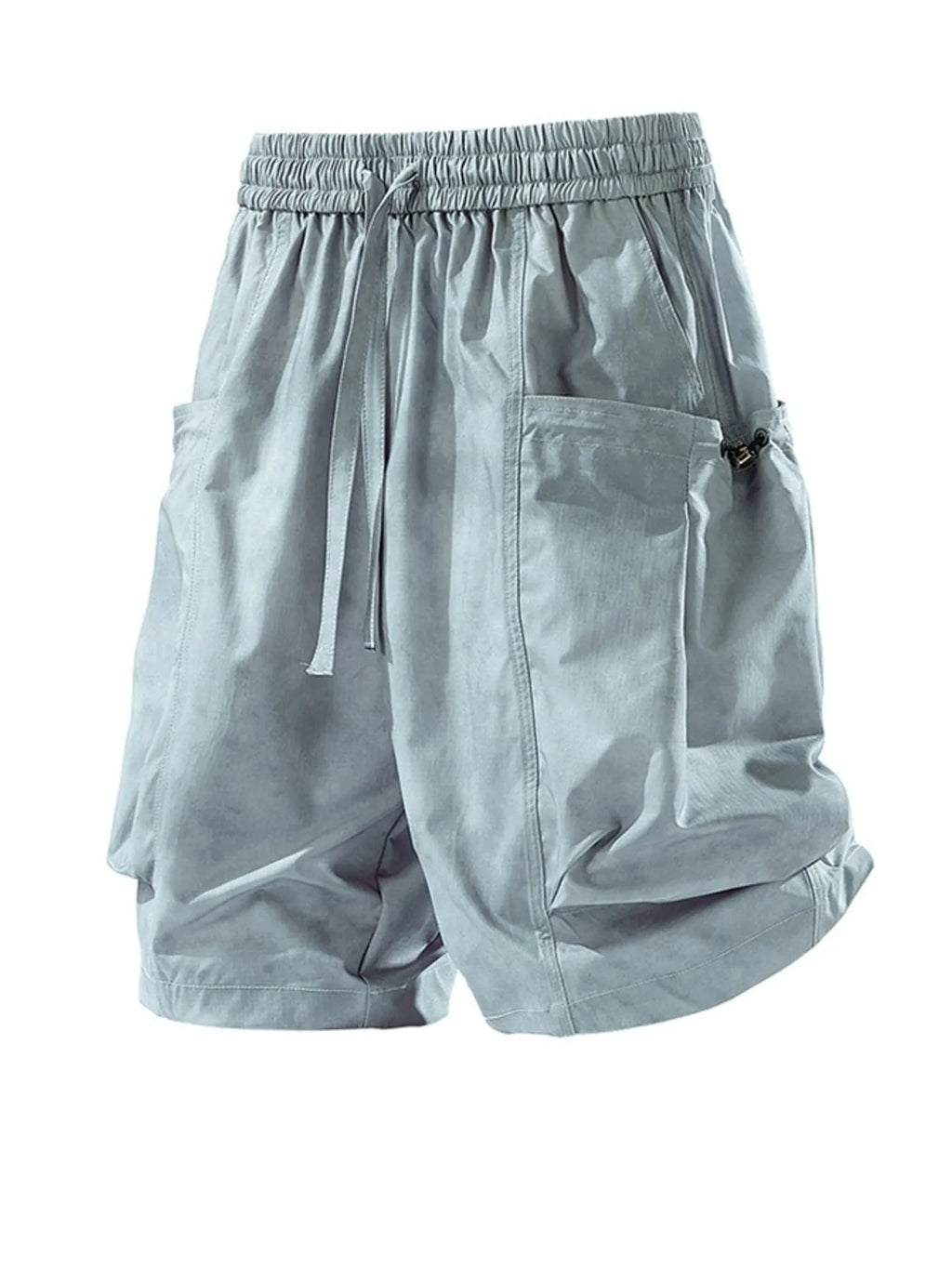 Men's Full Size Elastic Waist Cargo Shorts with Multi-Pockets Plus Size