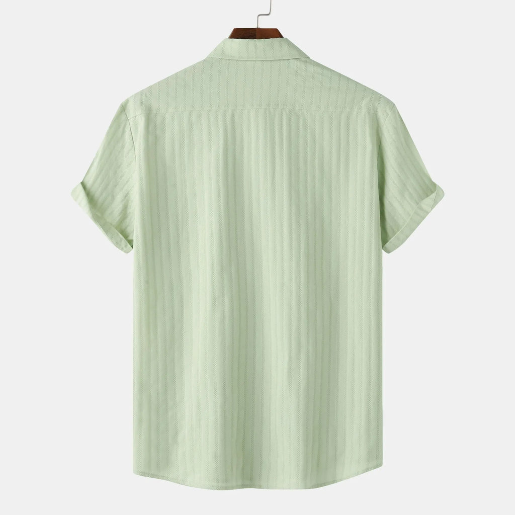 Men's Casual Short Sleeve Button Down Shirt