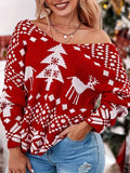 Christmas Tree Reindeer Long Sleeve Sweater