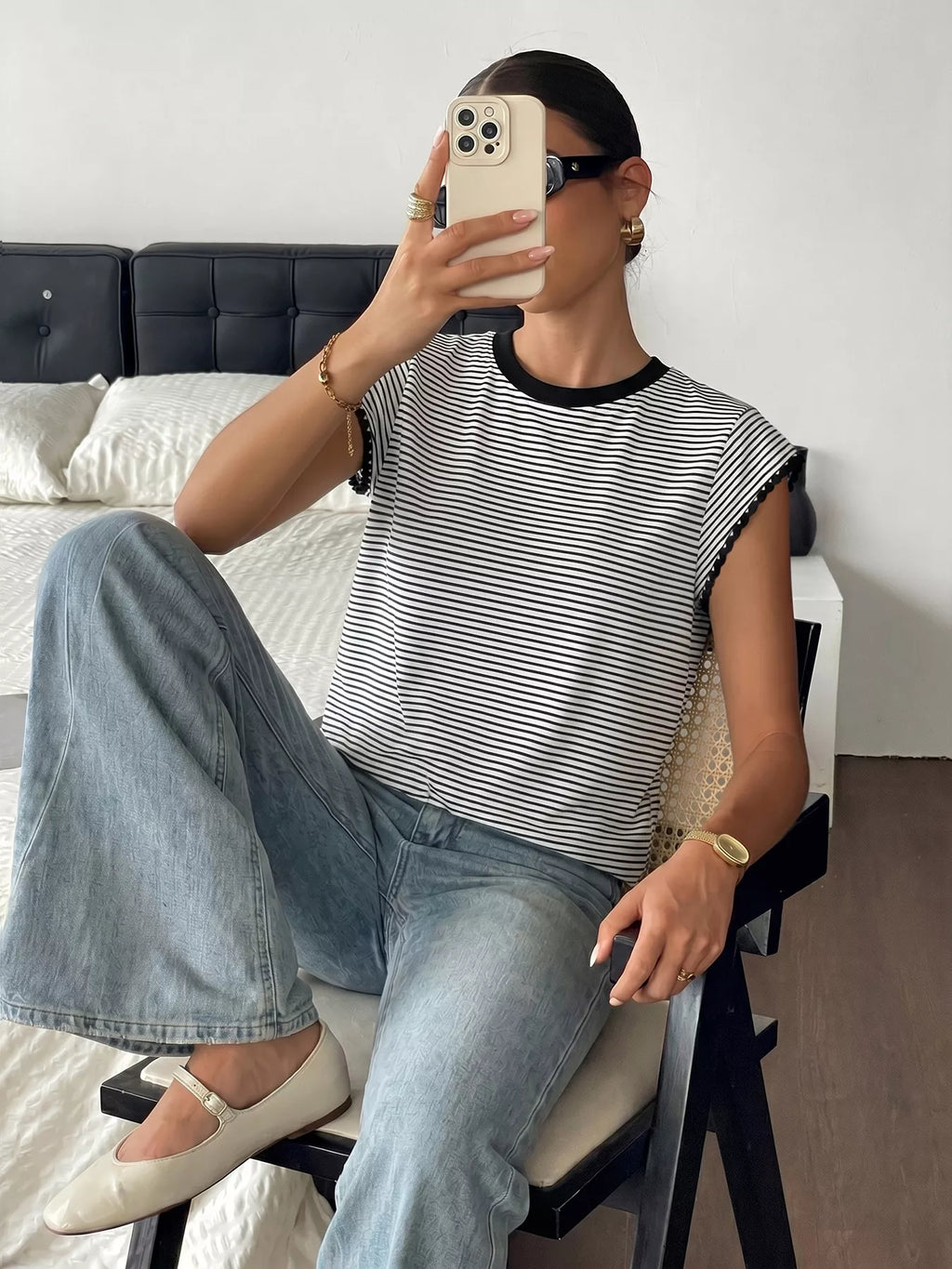 Classic Striped Crew Neck T-Shirt