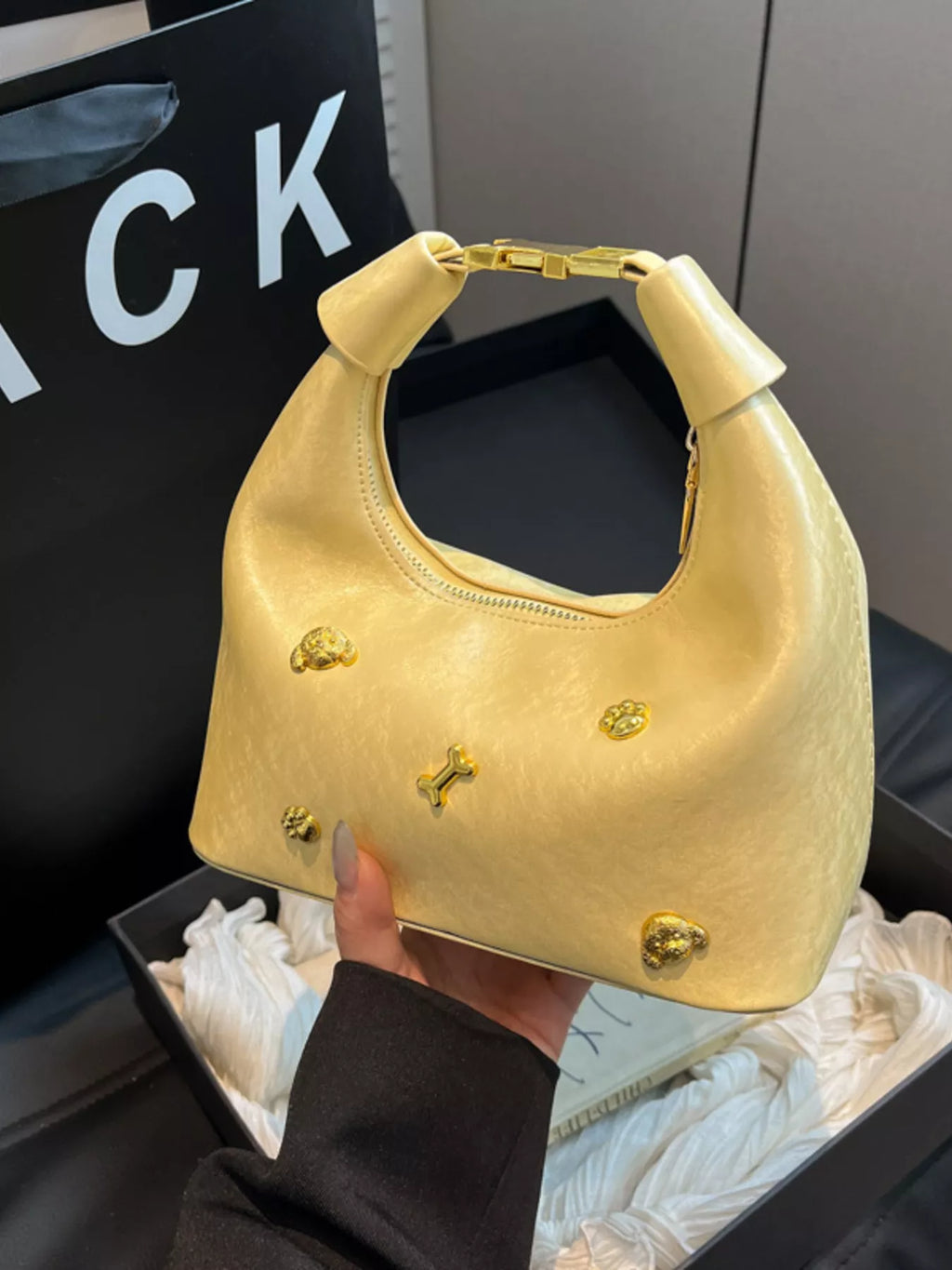 Embellished Hobo Crossbody Bag