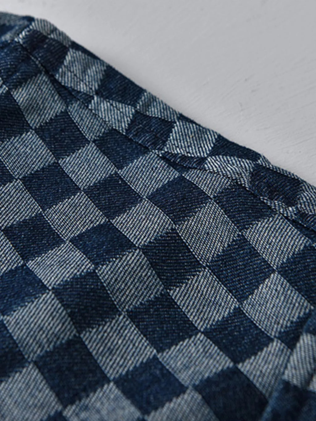 Men's Plus Size Checkered Pattern Short Sleeve Casual Shirt