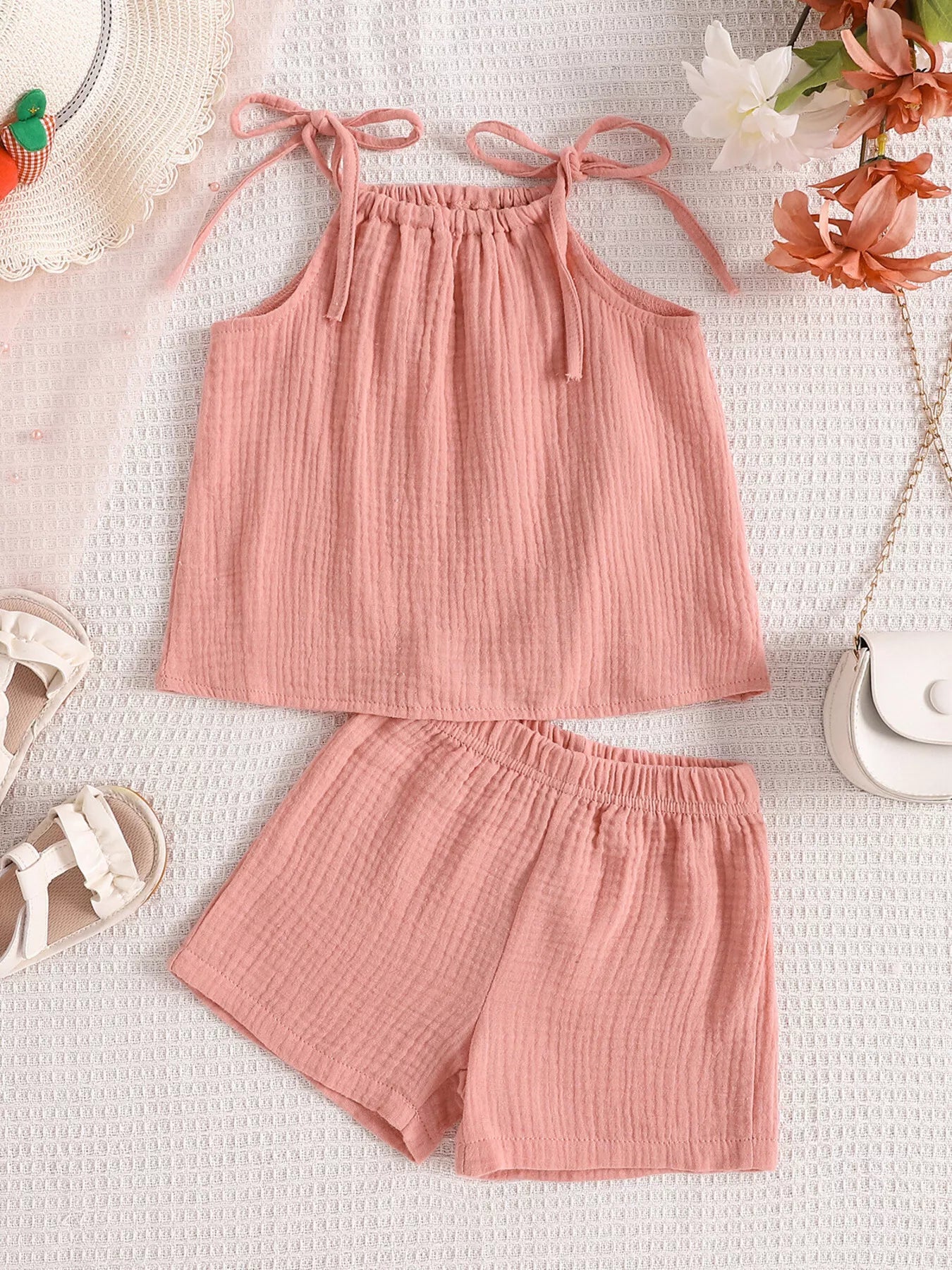 Children's Textured Cami and Shorts Set