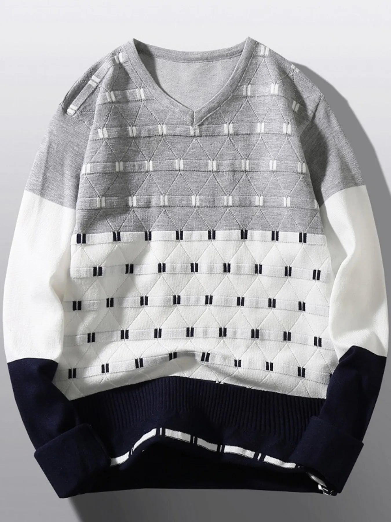 Men's V-Neck Long Sleeve Sweater