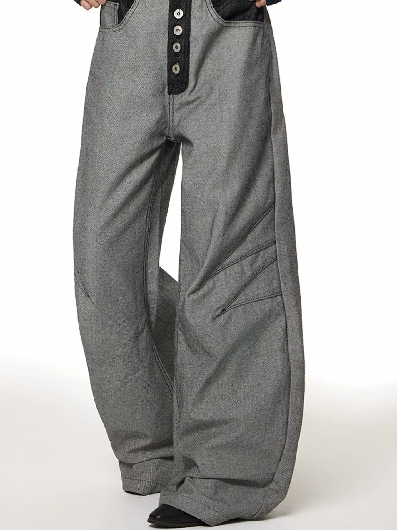 Men's Full Size Wide Leg Button-Fly Jeans Plus Size