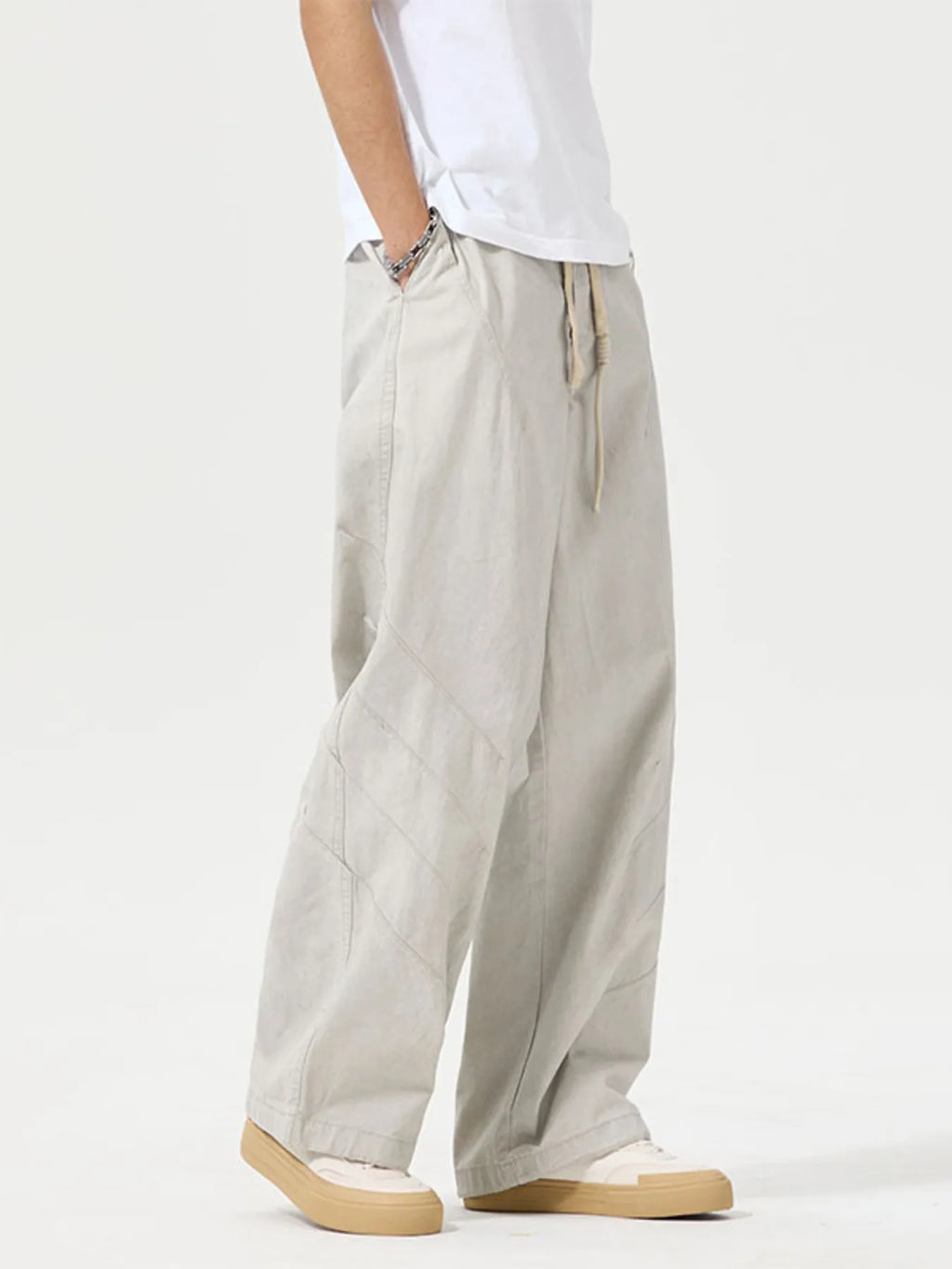 Men's Full Size Wide Leg Pants Plus Size