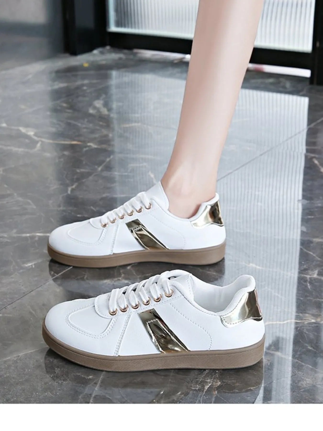 Stripe Lace Up Sneakers